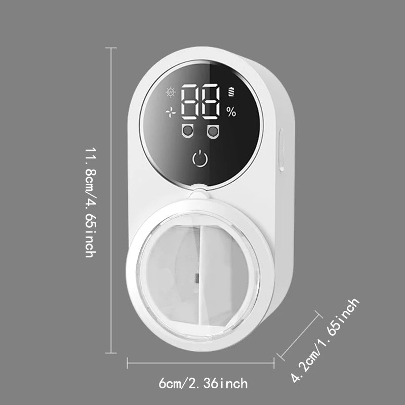 Automatic induction hole free wall mounted electric air drying toothbrush holder, intelligent USB charging toothbrush sterilizer